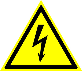 W08 внимание! опасность поражения электрическим током  (пленка, сторона 150 мм) - Знаки безопасности - Предупреждающие знаки - Магазин охраны труда Протекторшоп